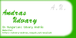 andras udvary business card